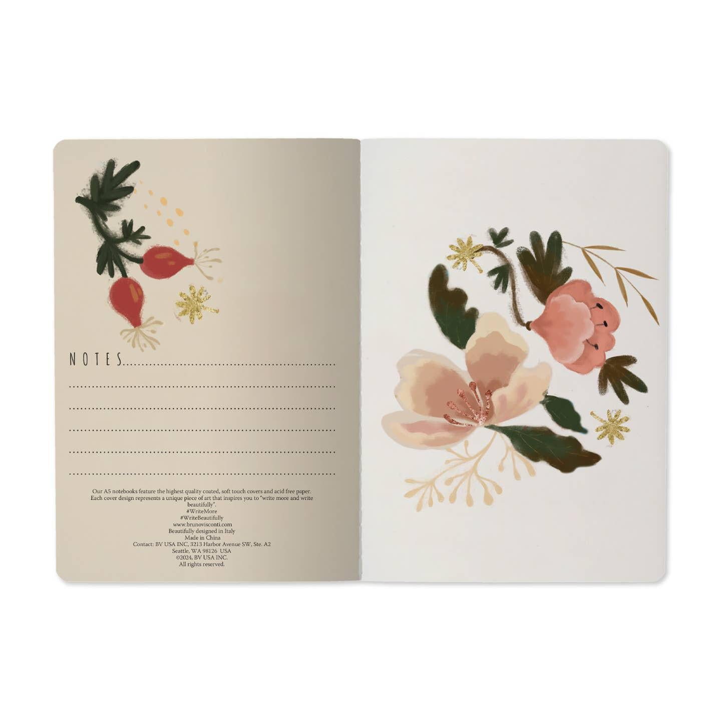 Bloom Flowers Notebook